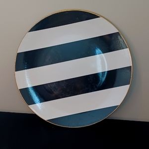 Black and White Striped Decorative Plates